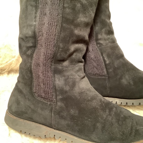 Salvatore Ferragamo Black Suede Boots - Picture 4 of 11